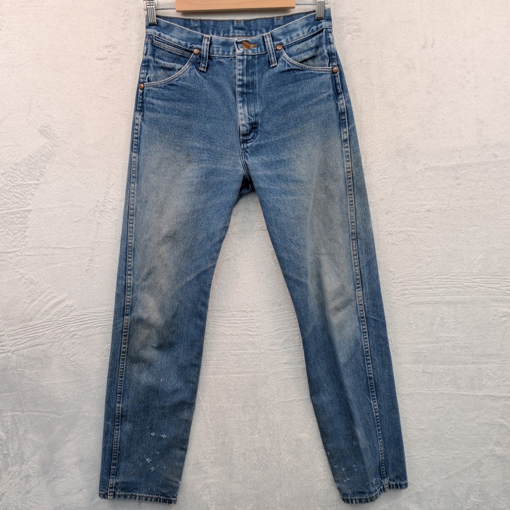 VTG Wrangler Jeans Men's 29x34 Blue 13MWZPW Cowboy Cut Western Workwear 90s